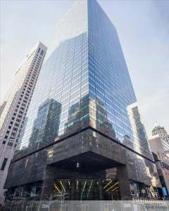 Exterior shot of 590 Madison Ave., an office building in Manhattan.