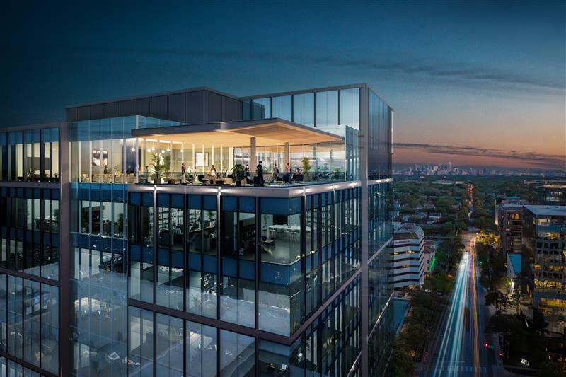 A team led by Ramrock Real Estate is developing 8300 Douglas, a mixed-use project that’s slated for completion in 2028. The development features a 12-story, 300,000-square-foot office tower; a 17-story, 280,000-square-foot residential component; and 24,000 square feet of retail and restaurants.