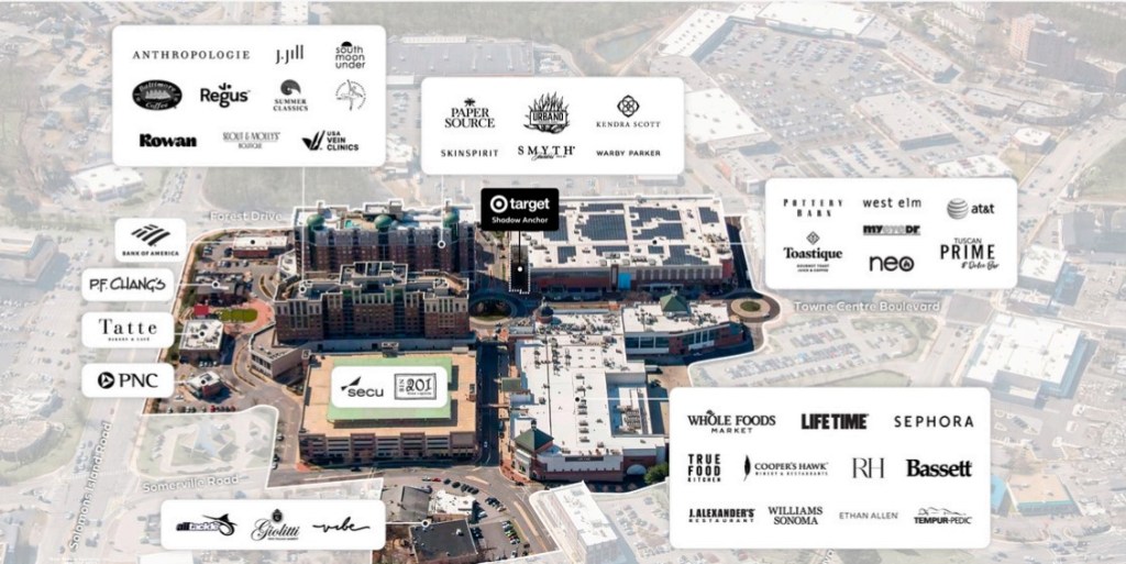 Rendering of Annapolis Town Center, a 480,000-square-foot open-air shopping center in Anne Arundel County, Md.