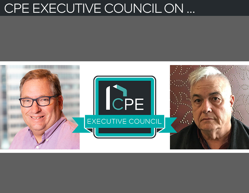 CPE Executive Council featuring headshots of Ebeling nad Ressler