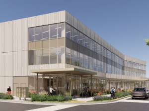 Image rendering of Folsom Advanced Surgery Center that includes a building, parking lot and green spaces
