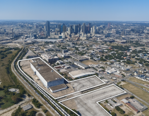 Two-building, multistory former Sears Roebuck distribution center in the Cedars district of Dallas