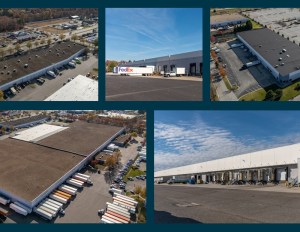 A collage of five of the properties included in the Richmond Airport Logistics Portfolio.