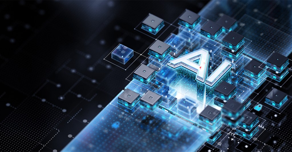 Artificial intelligence data structure concepts. 3D render
