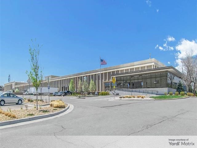 Exterior shot of Park 12 Hundred, a two-building industrial campus in Westminster, Colo.