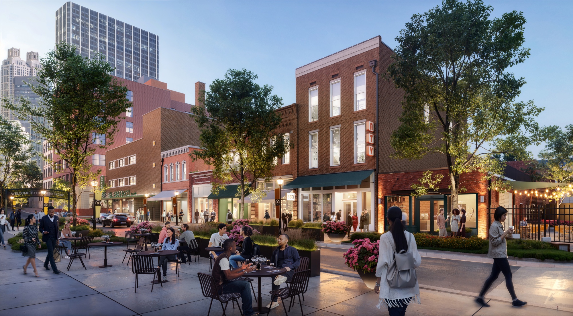 A rendering of the upcoming South Downtown Atlanta mixed-use development