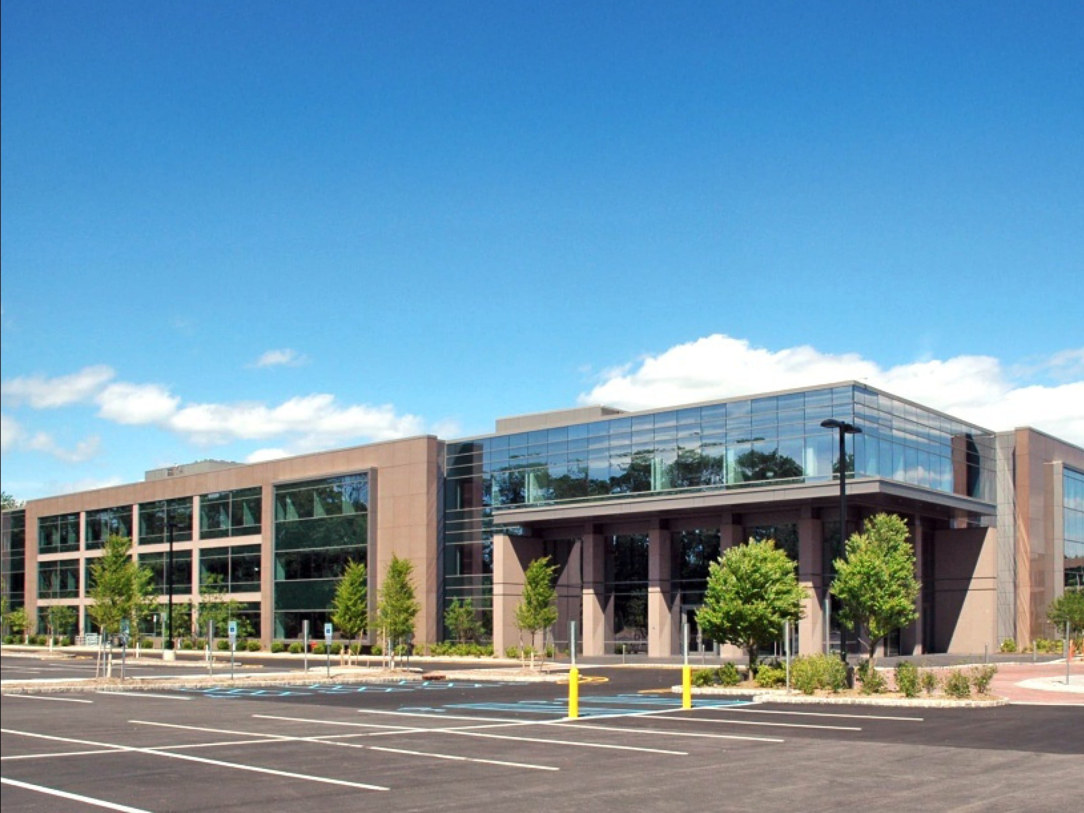 Exterior shot of 14 Sylvan Way, an office building in Parsippany, N.J.