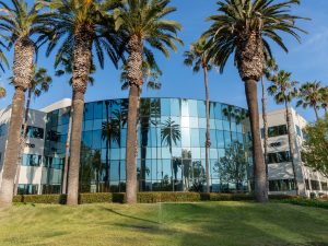 Exterior shot of Saint Andrew Place, a 170,051-square-foot office property in Santa Ana, Calif.
