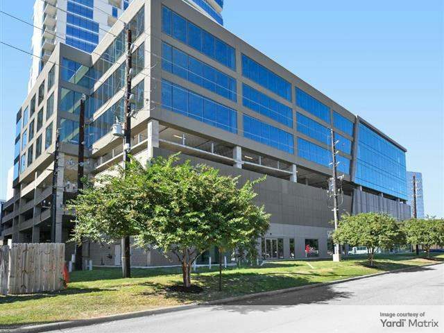 Exterior shot of 4411 San Felipe, a 94,825-square-foot office building in Houston.