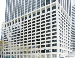 Bottom half of 55 Water Street a 53-story office tower in Manhattan