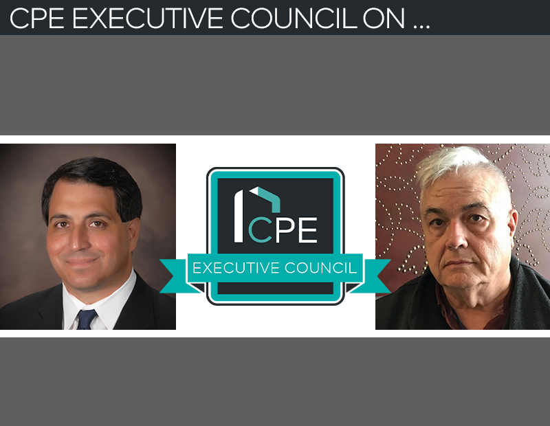 CPE Executive Council featuring headshots of Blankstein and Ressler