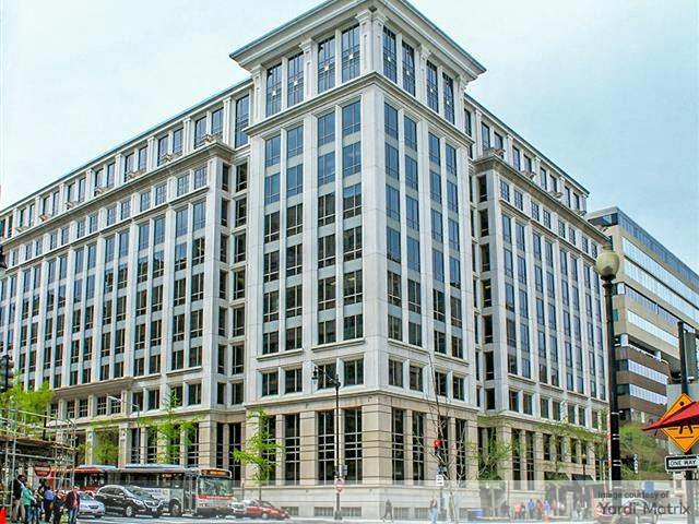 Exterior shot of City Center, an office building in Washington, D.C.