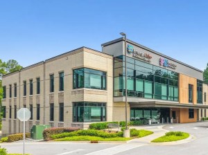 Exterior shot of EmergeOrtho Southpoint, a medical office building in Durham, N.C.