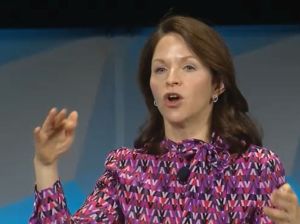 Blackstone's Kathleen McCarthy speaks at the ULI conference in 2023.