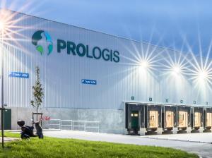 Exterior shot depicting a Prologis-built warehouse.