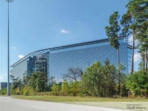 Exterior shot of 10000 Energy Drive, a 515,000-square-foot office campus in Houston.