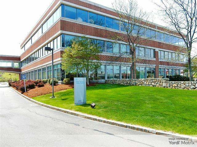 Exterior shot of 140 Kendrick St., a 409,000-square-foot office campus in Boston's suburb Needham.