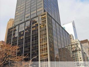 Exterior shot of 800 Third Ave., a 526,000-square-foot office building in Manhattan's Plaza District.