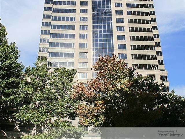 Exterior shot of Eleven Hundred Peachtree, an office building in Atlanta.
