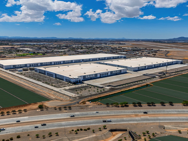 Aerial shot depicting Luke Field, an industrial campus in Glendale, Ariz.