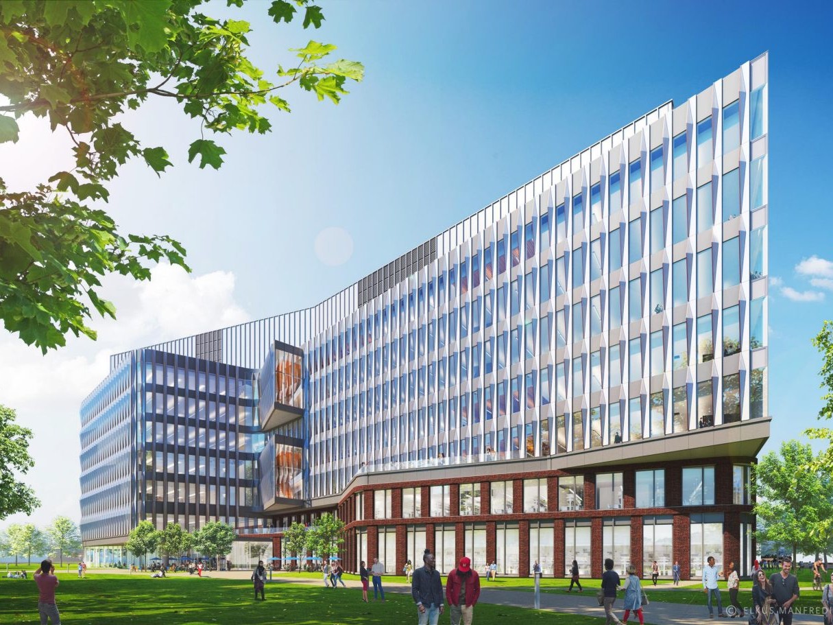 Exterior rendering of MD Anderson South Campus Research - Building 5 in Houston.