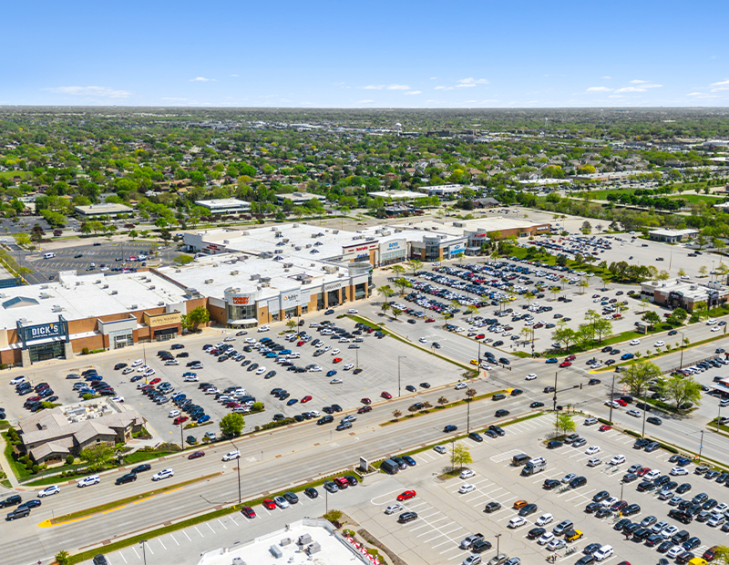 Aerial view of Orland Park Place in Orland Park, Ill.