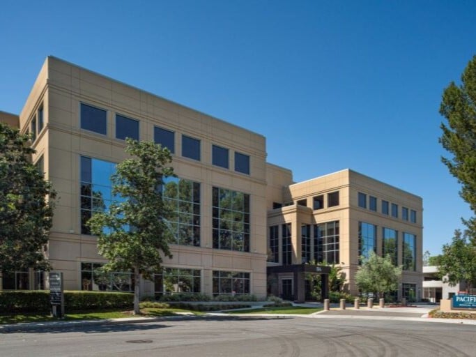 Exterior shot of Pacifica Medical Plaza, a medical outpatient building in Irvine, Calif.