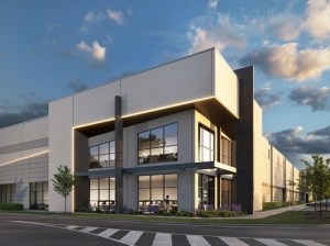Exterior rendering of Rock Creek Center, an industrial project in Whitsett, N.C.