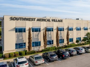 Exterior shot of Southwest Medical Village, a medical outpatient facility in Austin, Texas.