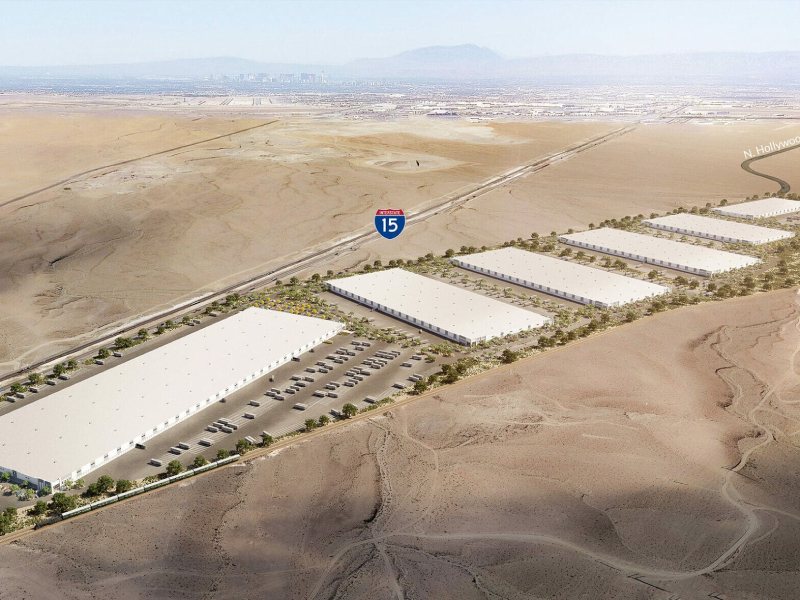 Aerial rendering of VanTrust Real Estate's Vantage North, an industrial park in Las Vegas.