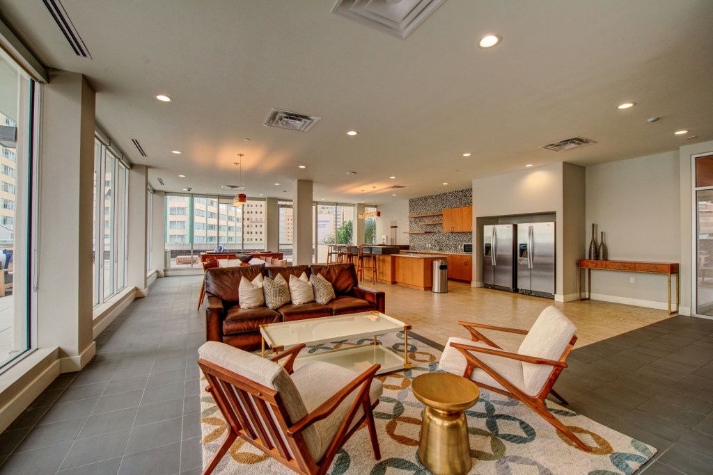 image of the amenity space at the Mayflower building