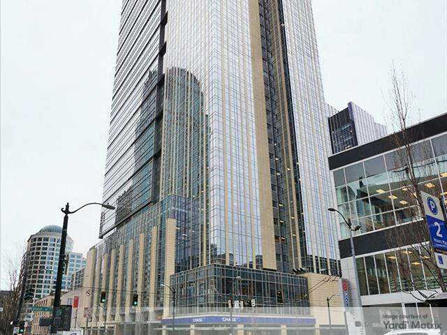 Exterior shot of 1301 Second Ave., a 886,000-square-foot office skyscraper in Seattle's CBD.
