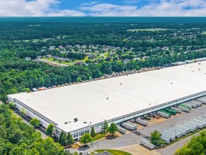 Aerial view of the industrial building at 180 Westridge Parkway