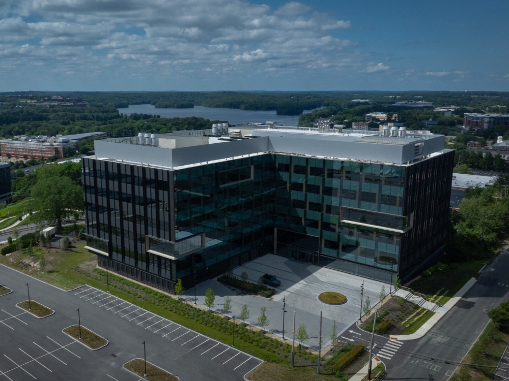 Exterior shot of 245 Fifth Ave., an office building in Waltham, Mass.