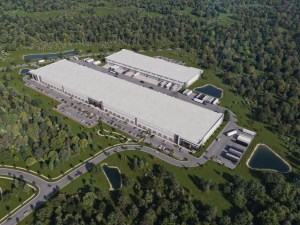 an aerial rendering of the upcoming AXIAL Commerce Station