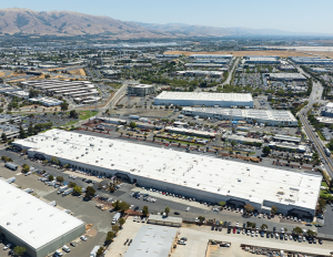 Aerial view of Christy Street Industrial Center in Fremont, Calif.