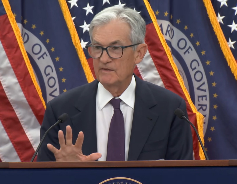 Screenshot from Jerome Powell's press conference.