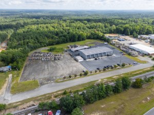 Aerial drone shot depicting Stonemont's acquisition in Douglasville, Ga., a nearly 6-acre industrial service facility.