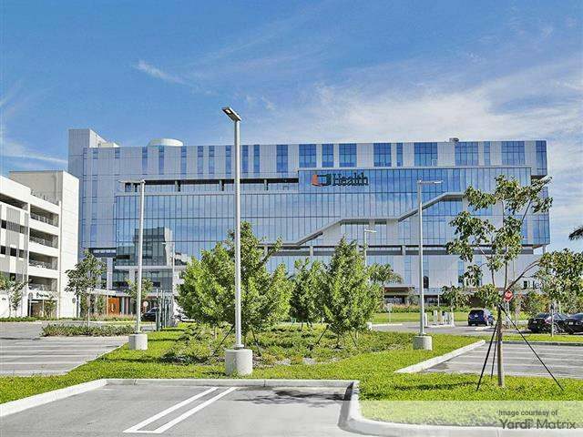 Exterior image of UHealth Medical Center at SoLé Mia, a medical office building in North Miami
