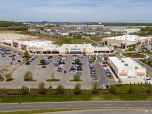 Aerial shot of The Marketplace at Smyrna, a retail property owned by Yale Realty Services in Smyrna, Tenn.