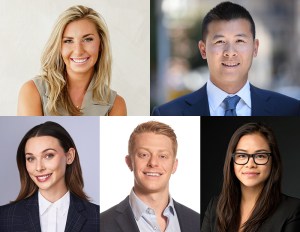 Clockwise starting upper-left: Jade Miller, Jonathan Hong, Anna Sporrong, Ben Harris, Katharine Lau