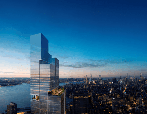 Skyline rendering with 2 World Trade Center