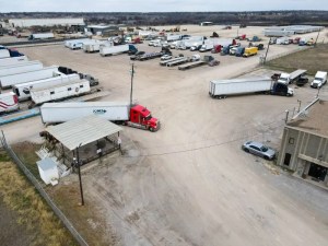 Exterior shot of an industrial outdoor storage building that GreenPoint Partners' Outpost platform owns in Fort Worth, Texas.