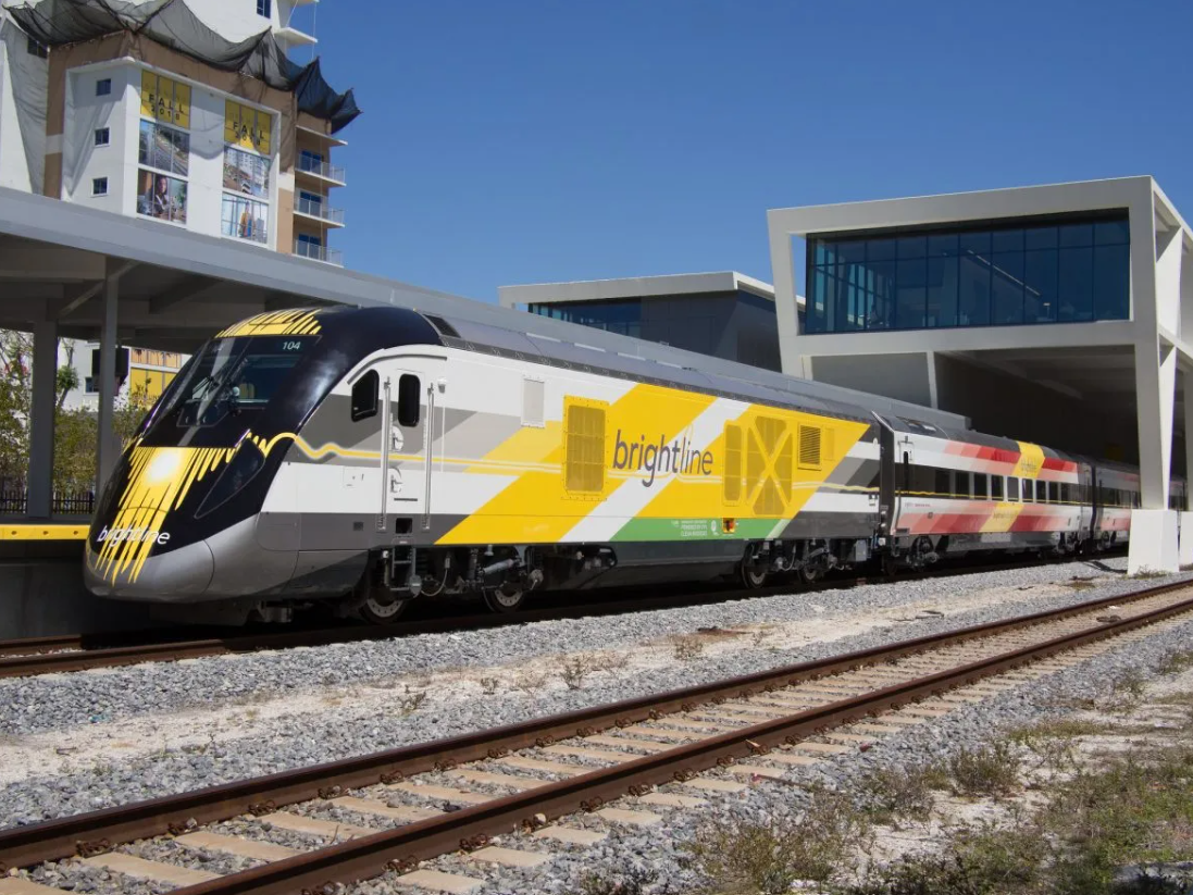 Industrious and Brightline bookable train