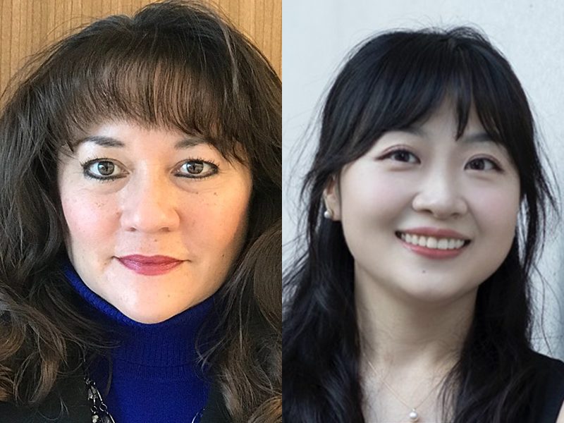 Headshots of Nicole Pecoulas (mentor) & Junzhou (Jojo) Cui (mentee)