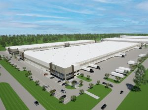 Rendering of the second phase of Innerbelt Northwest Logistics Park, an industrial project in Houston.