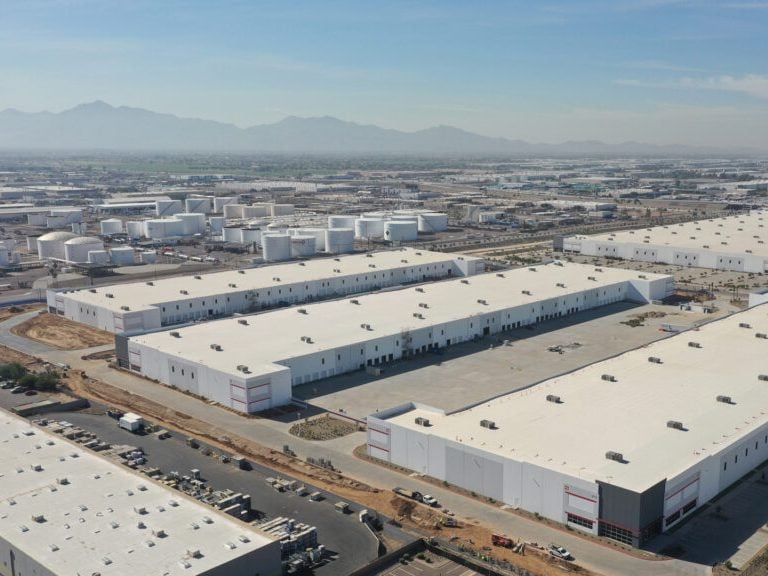 Exterior shot of CapRock West 202 Logistics, a 3.4 million-square-foot industrial campus in Phoenix.