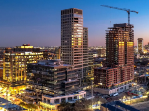 Aerial shot of Knox Street, a 1 million-square-foot megadevelopment in Dallas.