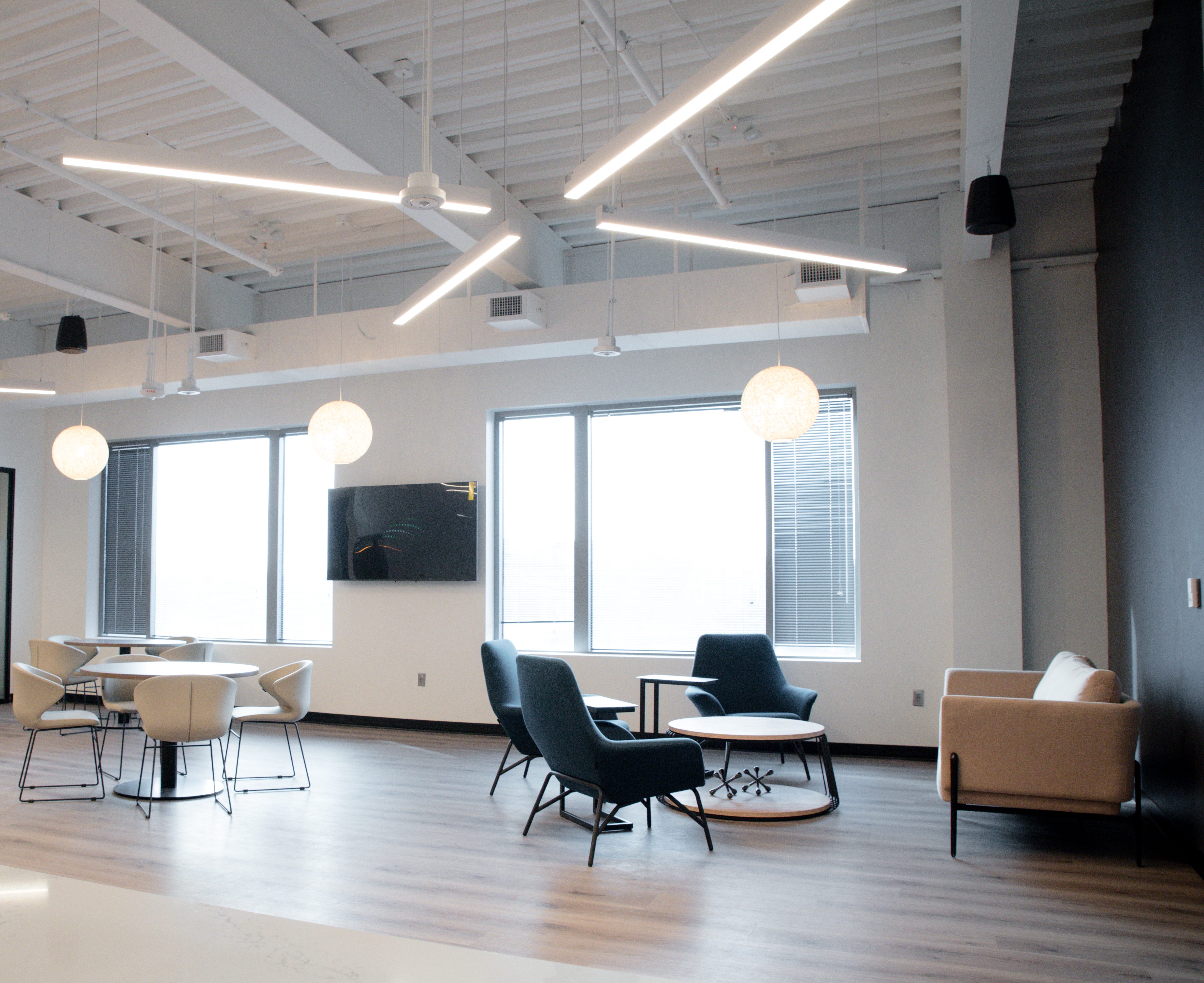 Interior shot of the lounge area at Venture X Prince George County