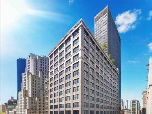 Aerial shot of the office building at 360 Park Ave. S. in Manhattan